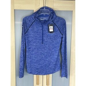 Under Armour UA Women's Blue Hoodie Athletic Pullover Golf Running Top XS New‎